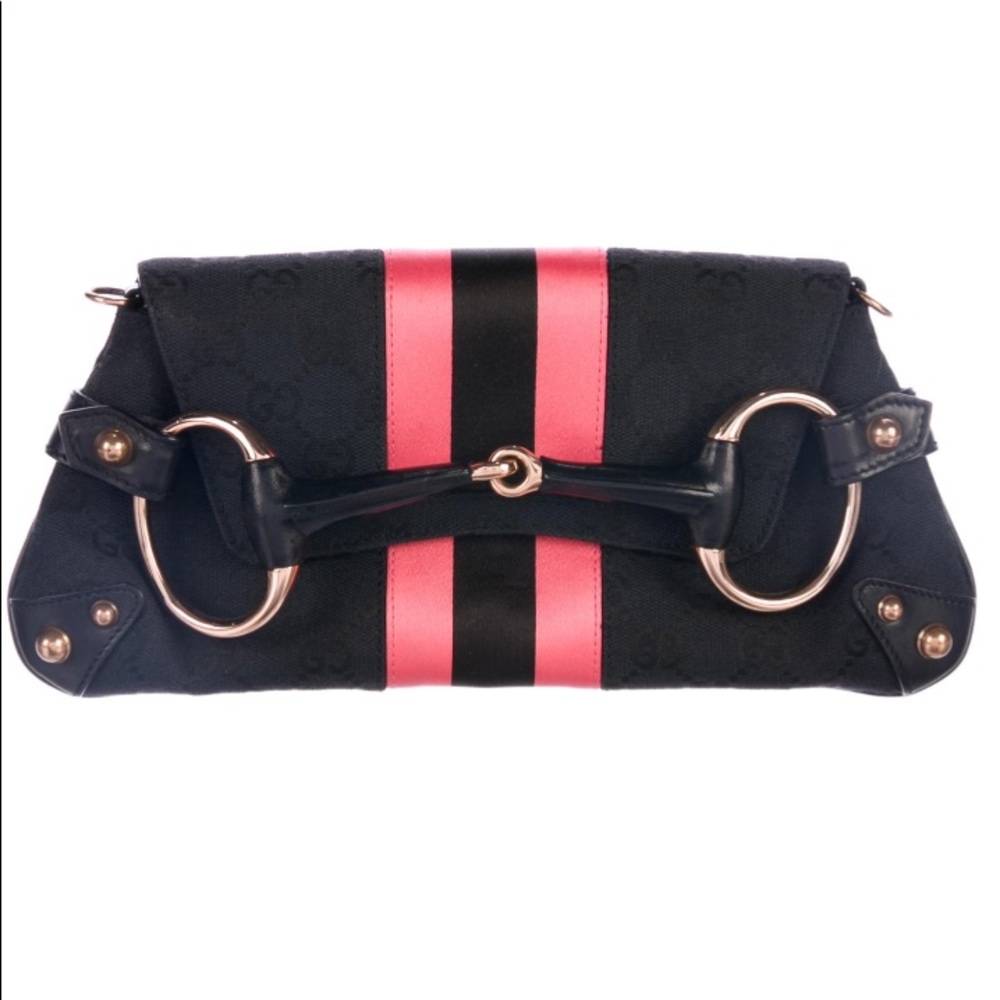 Authentic Gucci Clutch w/ bamboo strap